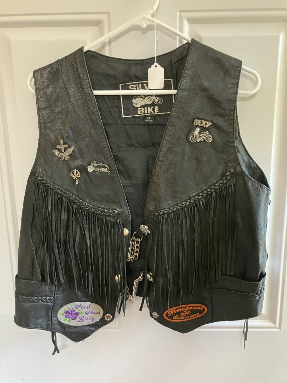 Woman's Biker Black Vest
